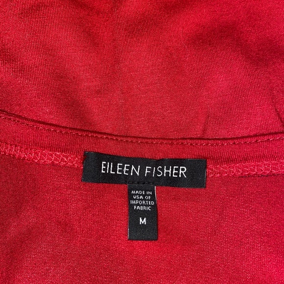 Eileen Fisher Red Medium Scoop Neck Swing Dress - Picture 5 of 5